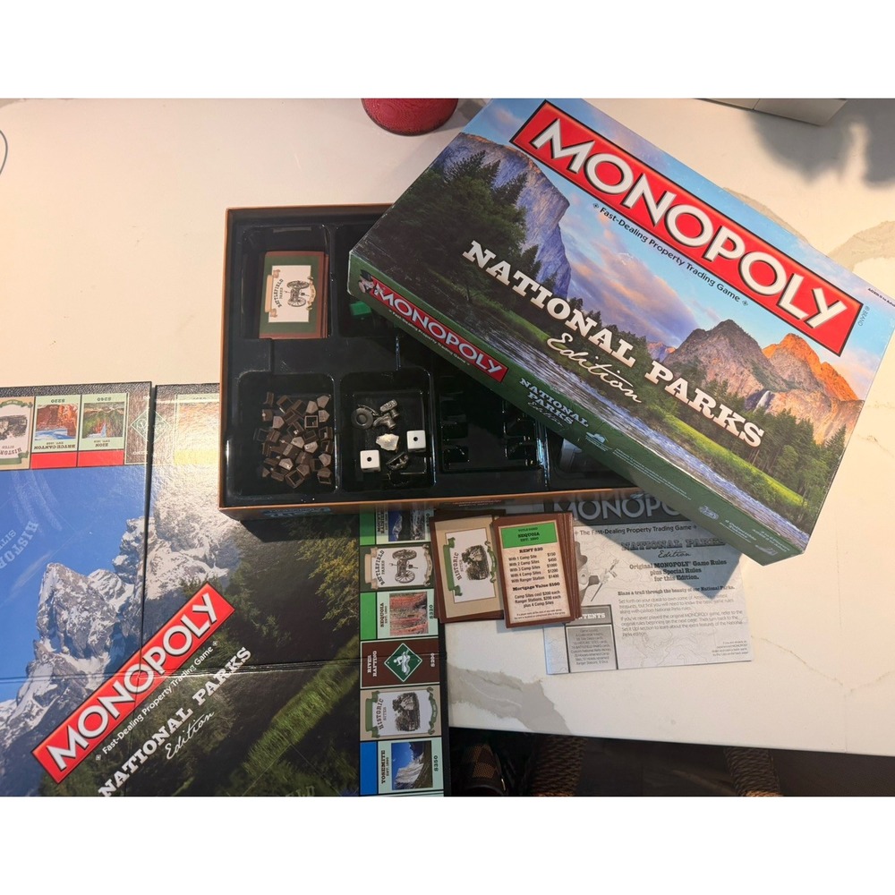 Monopoly National Parks Special Edition - Hasbro COMPLETE Open Box Collector's